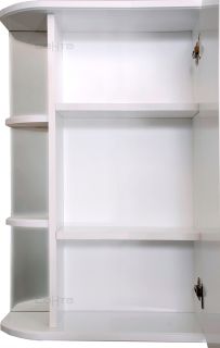 Зеркальный шкаф СанТа Волна 101009 55см левый белый